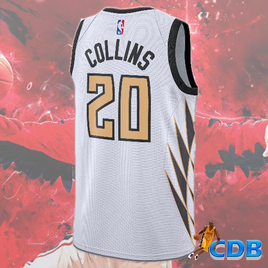 Camiseta de Atlanta Hawks John Collins Blanca 2018-19 Edición City - CMB